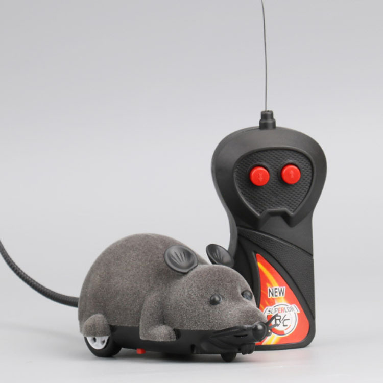 逗猫玩具 仿真整蛊遥控玩具 植绒电动猫玩具 无线遥控老鼠