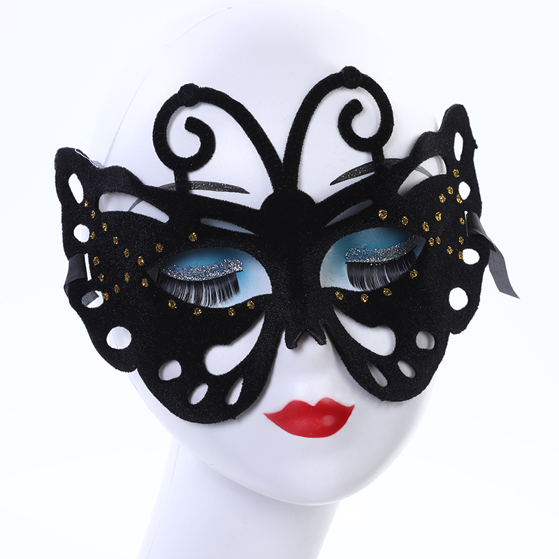 新款热销神秘性感成人蝴蝶半脸面具 万圣节化妆舞会女士假面面罩