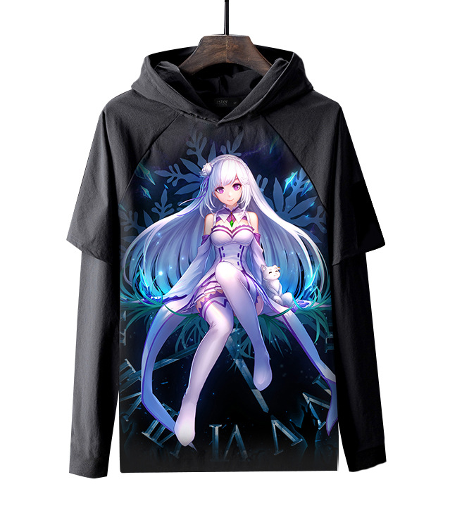 re从零开始的异世界生活长袖t恤蕾姆欧美跨境外亚马逊衣服ee18