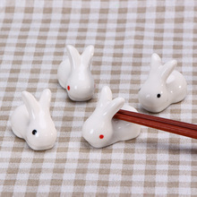 筷托日式可爱兔子筷架创意家用餐具陶瓷筷枕筷子架筷子托枕勺