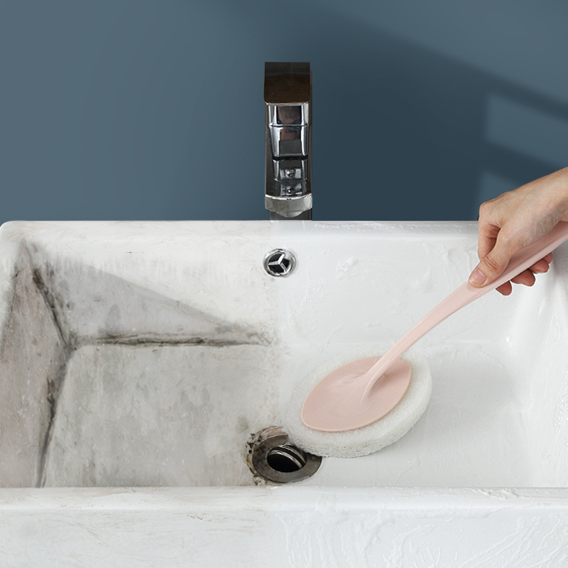 浴室清洁工具长柄刷子卫生间瓷砖刷死角清洁海绵刷浴缸水池刷家用