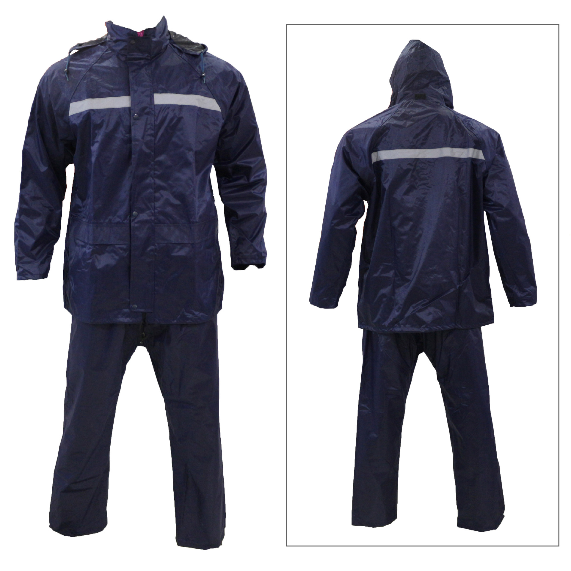 双层分体式雨衣双层个人雨衣防护警式雨衣盒装成人防雨套服反光条