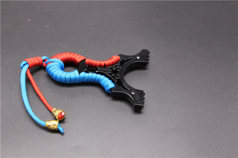 合金扁皮黑金刚狼弹弓夹片免绑光纤瞄点弹弓外贸热销款厂家批发