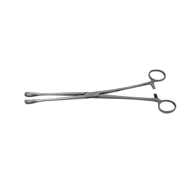 不锈钢海绵钳 25cm不锈钢卵圆钳直头弯头海绵嵌 拔火罐夹