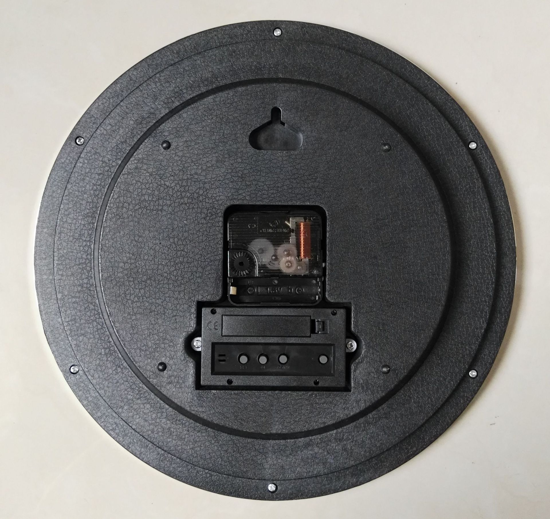 挂钟圆形电子万年历亚马逊时钟带日历挂钟12英寸clock出口批发