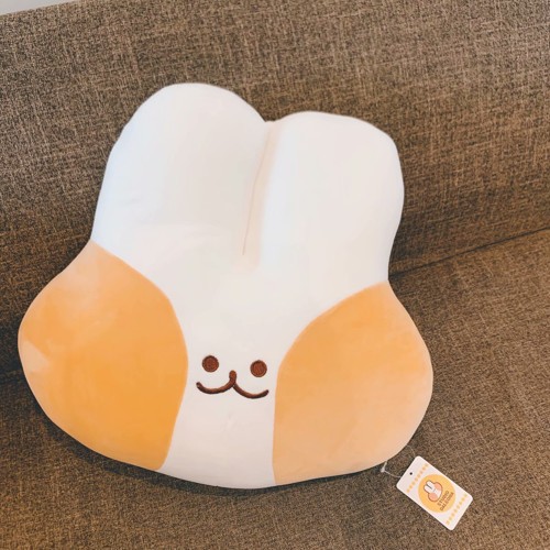 ins网红韩国大脸兔卡通靠垫柔软毛绒玩具陪睡抱枕女生礼物