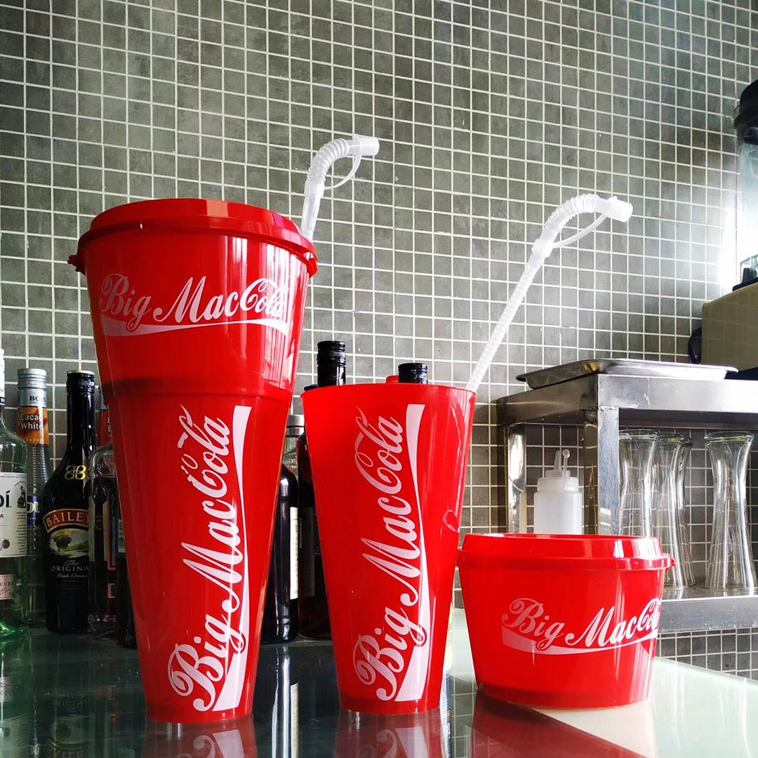 抖音网红大可乐杯批发创意热销双层饮料果汁杯工厂直销rs-201140