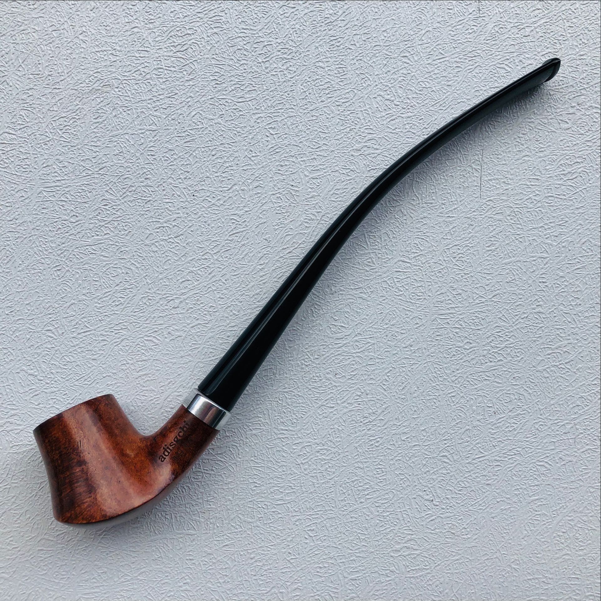 三森 实木烟丝烟斗 25公分超长阅读斗 9mm碳芯 9612#无上漆烟斗