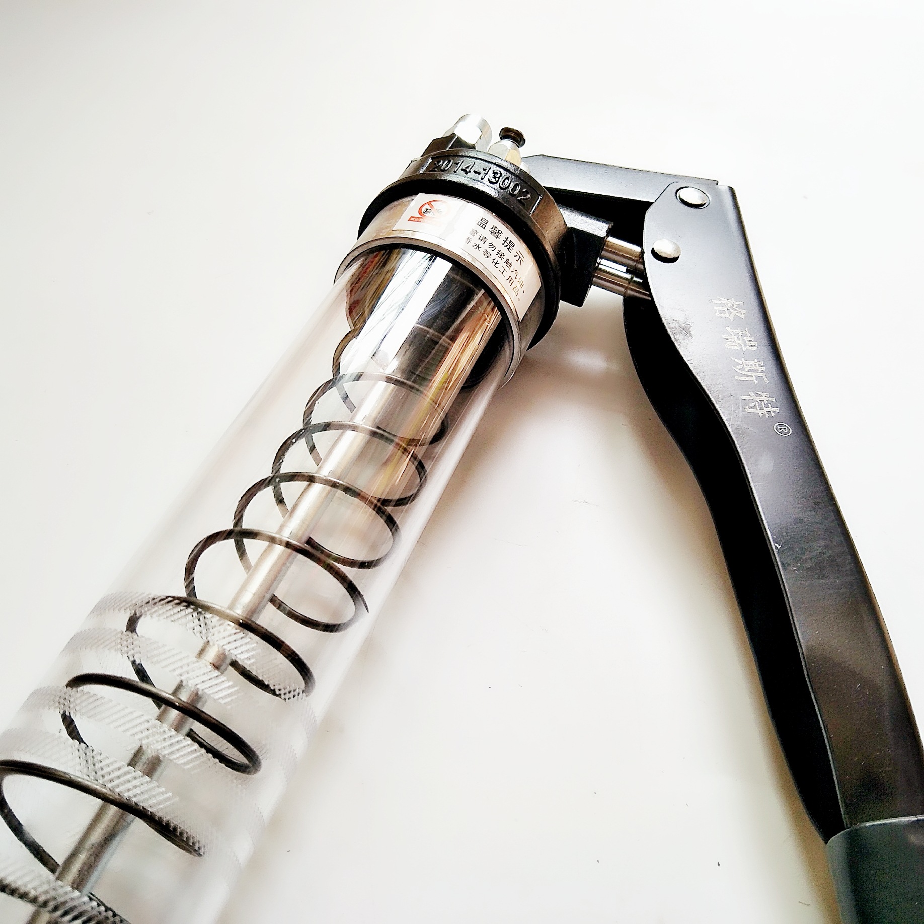 现货pc透明黄油枪 双活塞拉杆黄油枪防爆耐摔 工程机械润滑专用