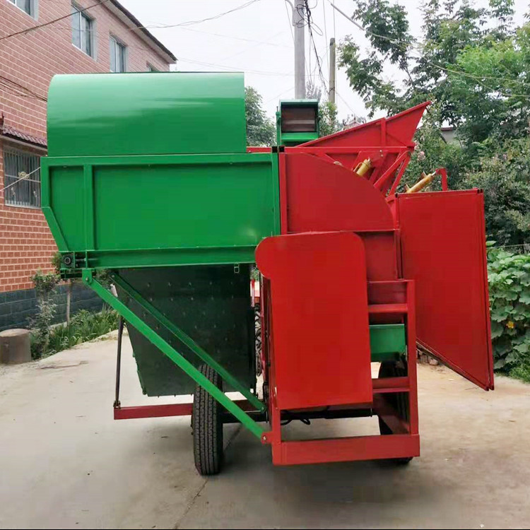 柴油机配套花生摘果机拖拉机牵引式大型打花生机边走边摘