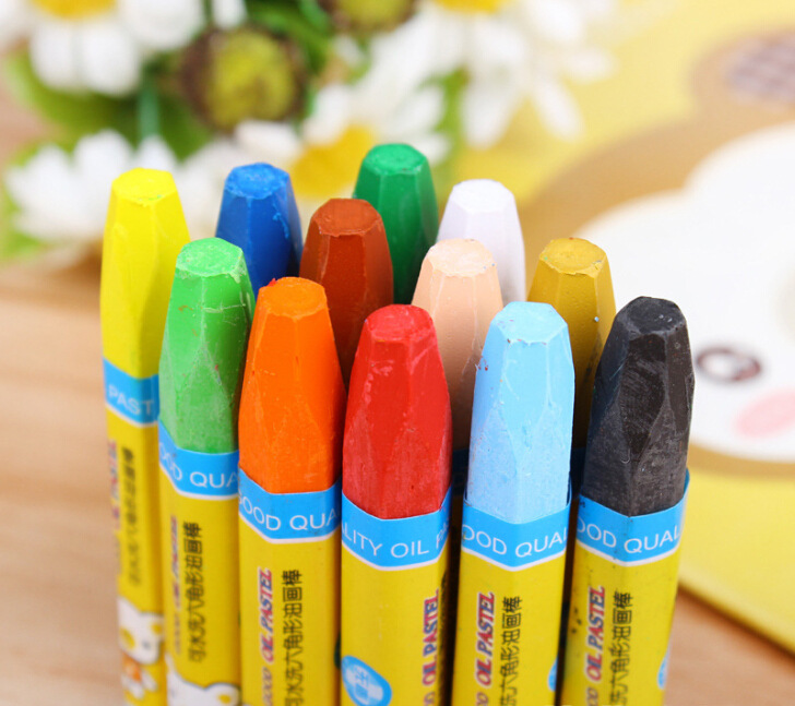 24色蜡笔彩色儿童蜡笔套装安全无毒油画棒炫彩旋转彩绘棒水粉画画
