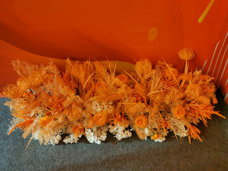 橙色系仿真花 厂家批发 婚礼堂装饰 高档花材集合 -畅销款