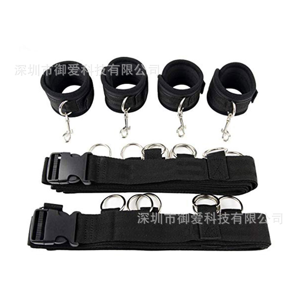 sm情趣用品睡床绑带(多圈款) 捆绑束缚 床上手铐 跨境爆款
