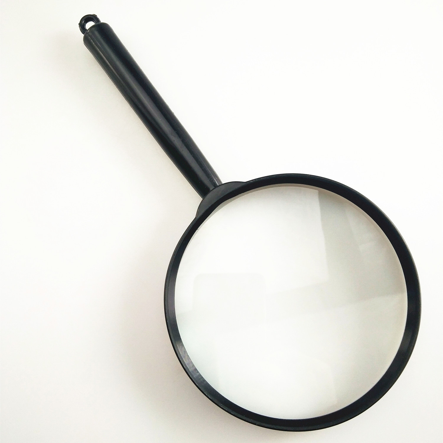 5x75塑料手持式直柄带孔放大镜阅读高清光学玻璃放大镜