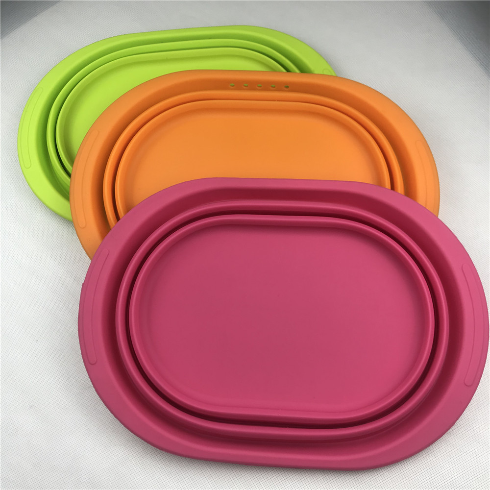 硅胶折叠盆折叠桶 硅胶折叠洗菜盆 耐温易收纳硅胶果篮出口日本