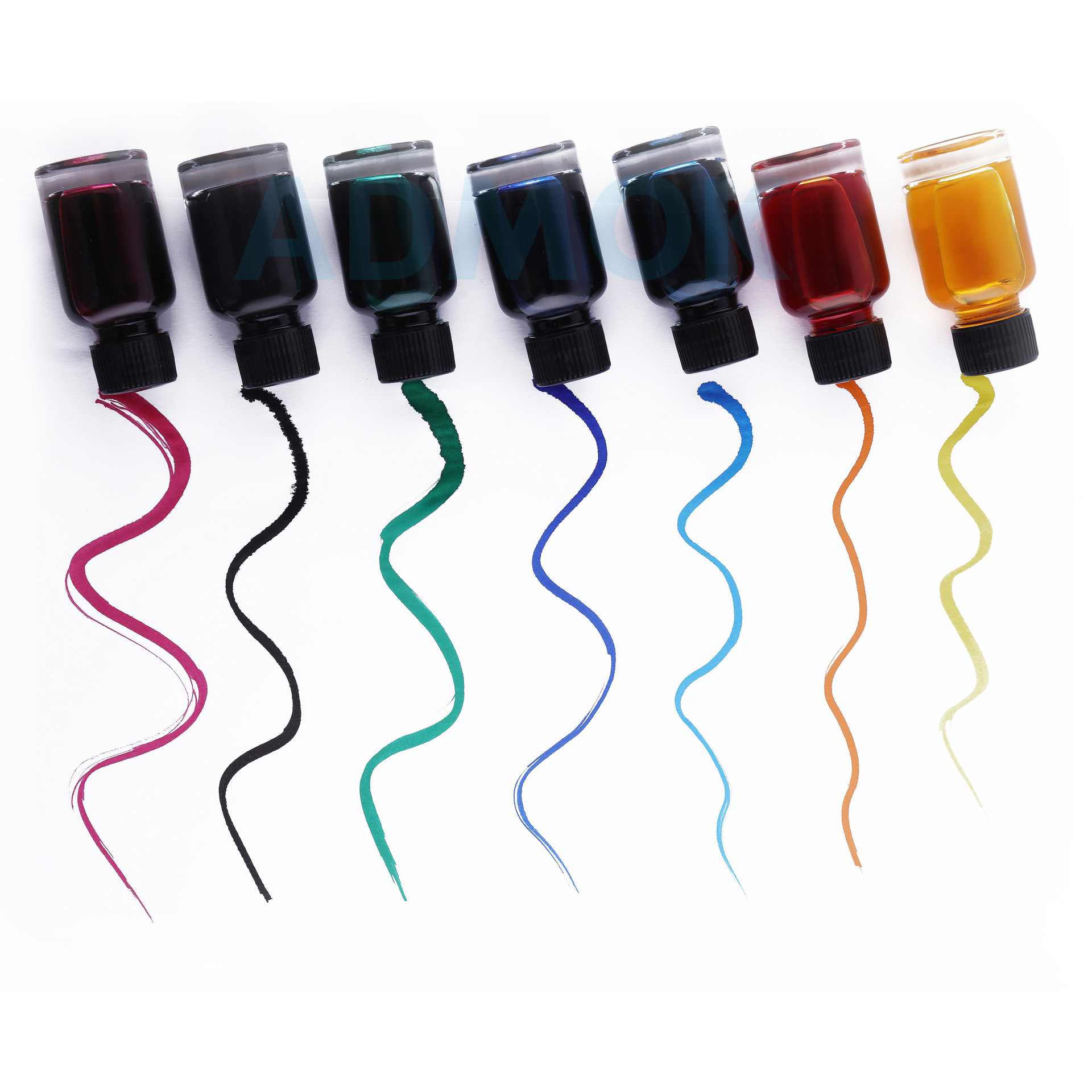 admok 钢笔墨水非碳素 染料型彩色墨水 蘸水笔墨水 速干不堵笔