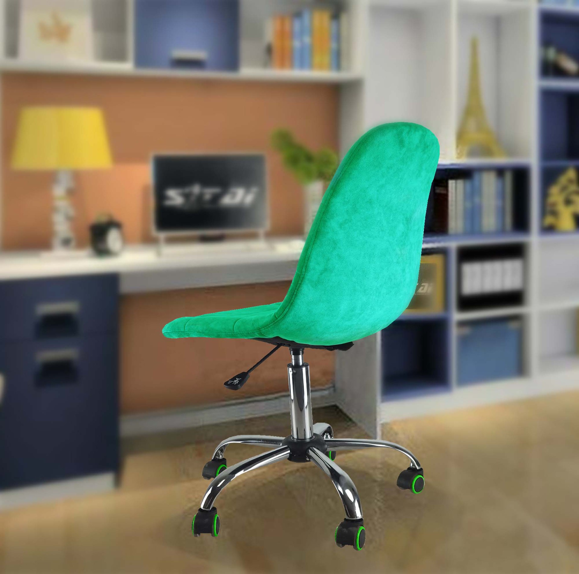 安吉跨境家具时尚主播椅 五轮转椅 接待会议椅银行客户靠背办公椅