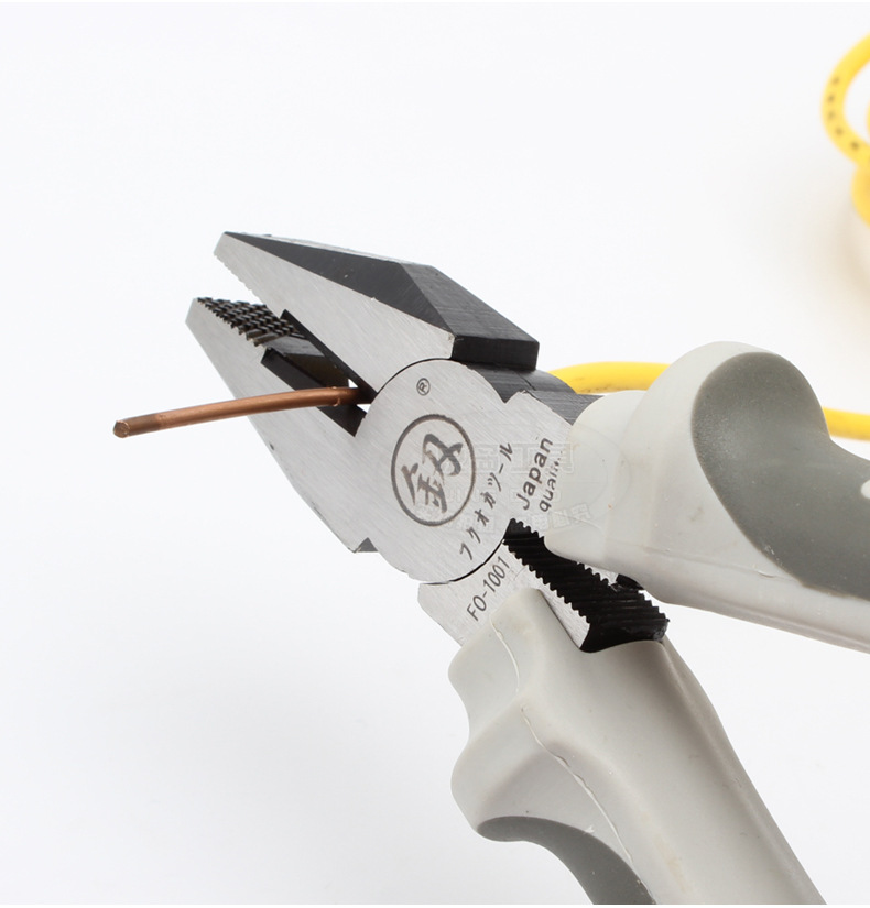 福冈工具老虎钳钢丝钳 家用手钳剪线 8寸工业级手断线电工钳子