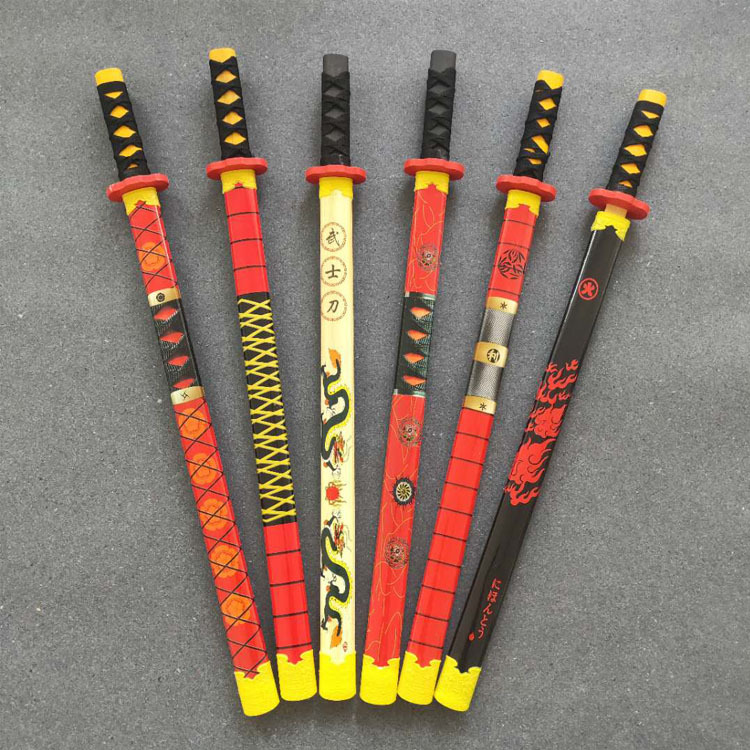 厂家直销竹木动漫武士刀青龙 武士刀玩具刀剑 竹制兵器模型武术道