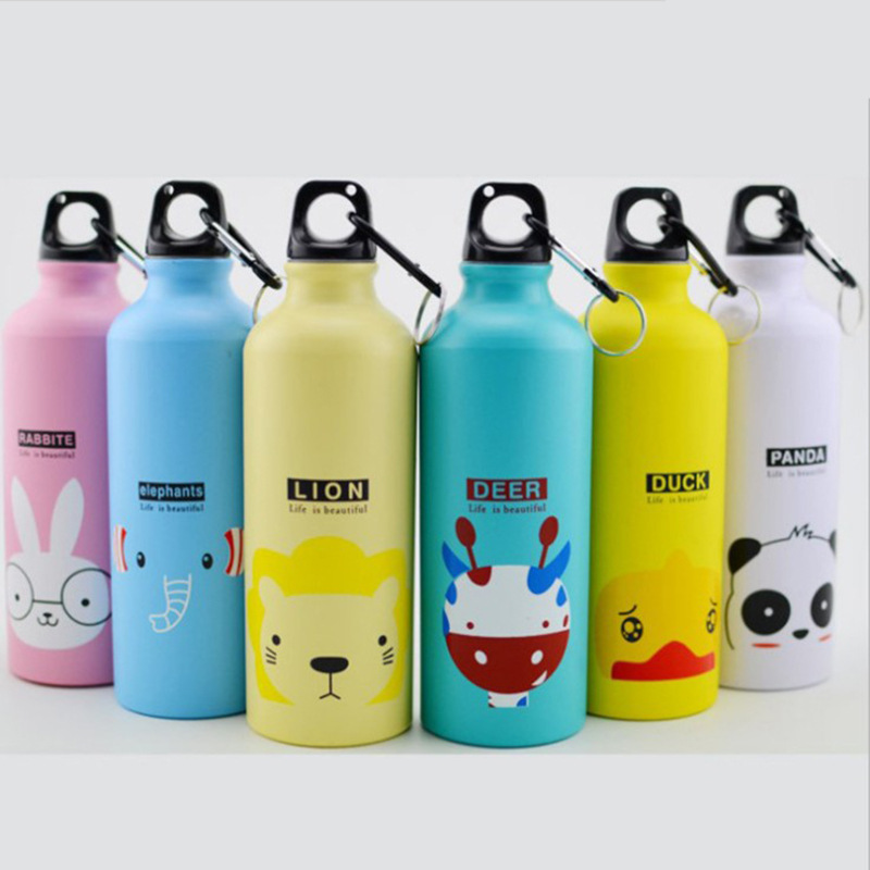 儿童卡通冷水壶铝制运动水壶礼品杯子动物图案创意杯