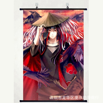 火影宇智波鼬卷轴挂画日本漫画周边漫展批发亚马逊外贸热销定做