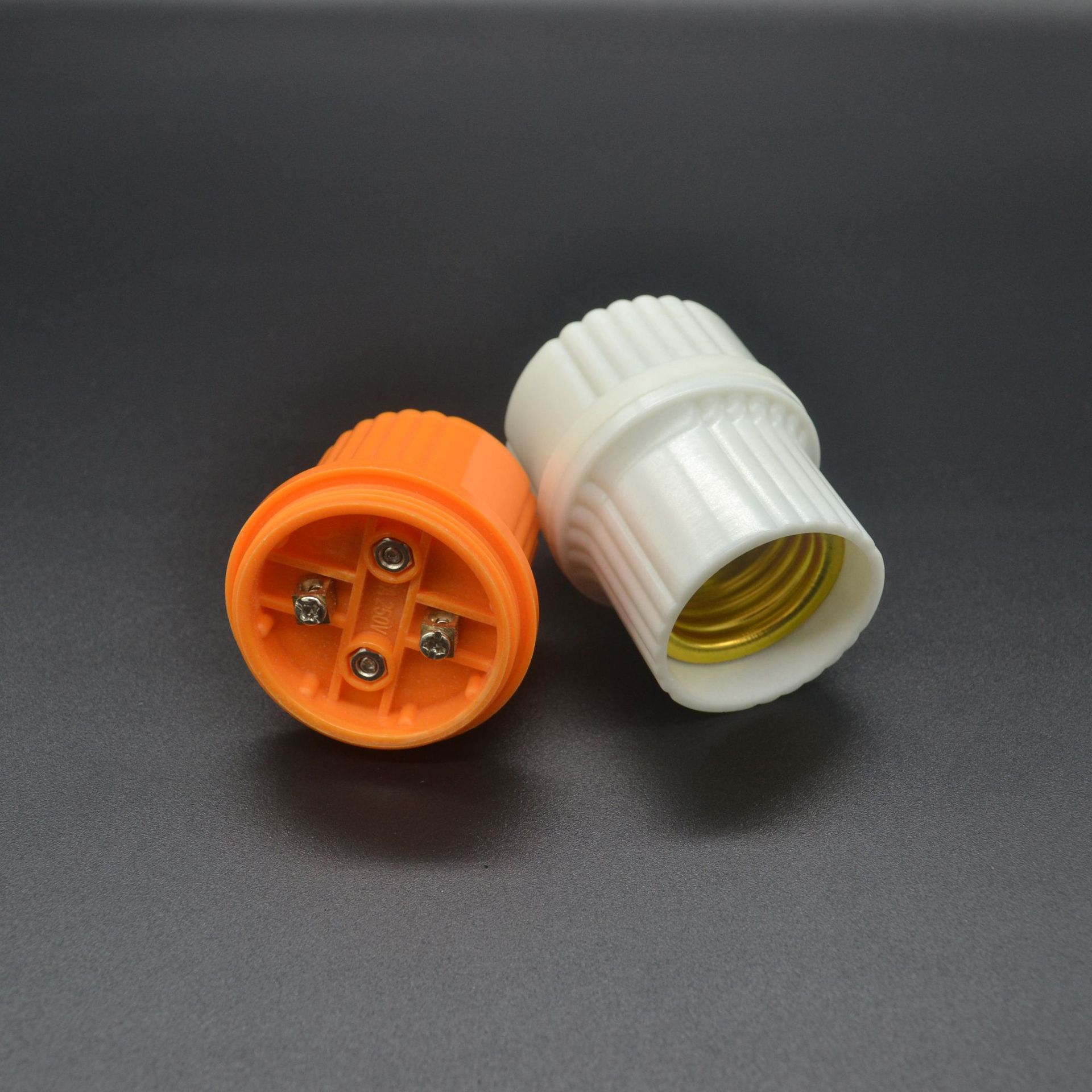 e27螺口双色灯头节能灯led灯人体红外线感应灯阻燃塑料悬吊式平装