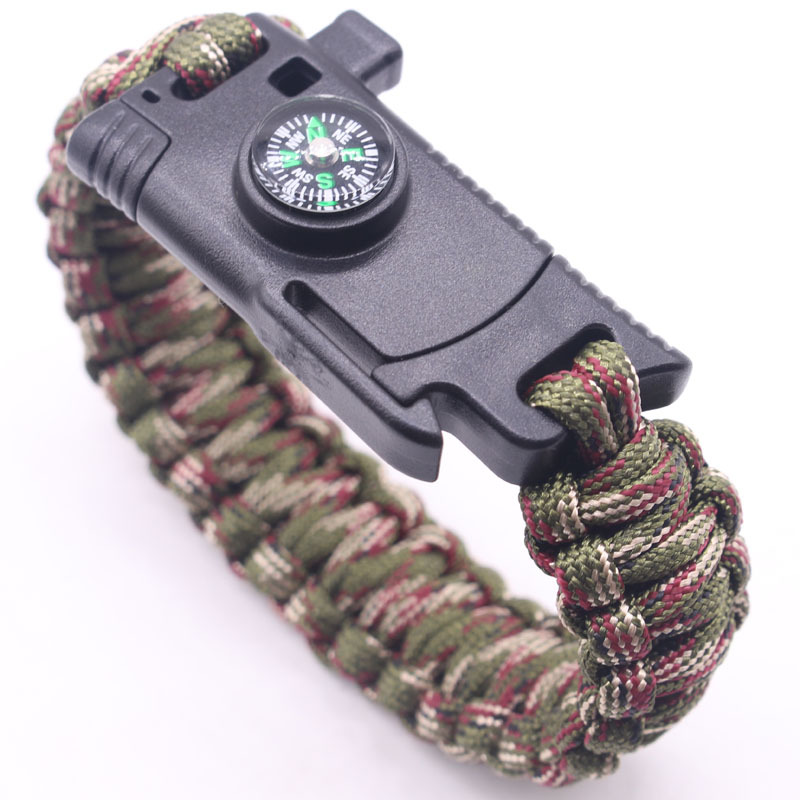 Paracord Bracelet Knife Outdoor Fire Knife Multifunctional Carrying Strap Camping Survival Outdoor Adventure Emergency Bangle Bracelet