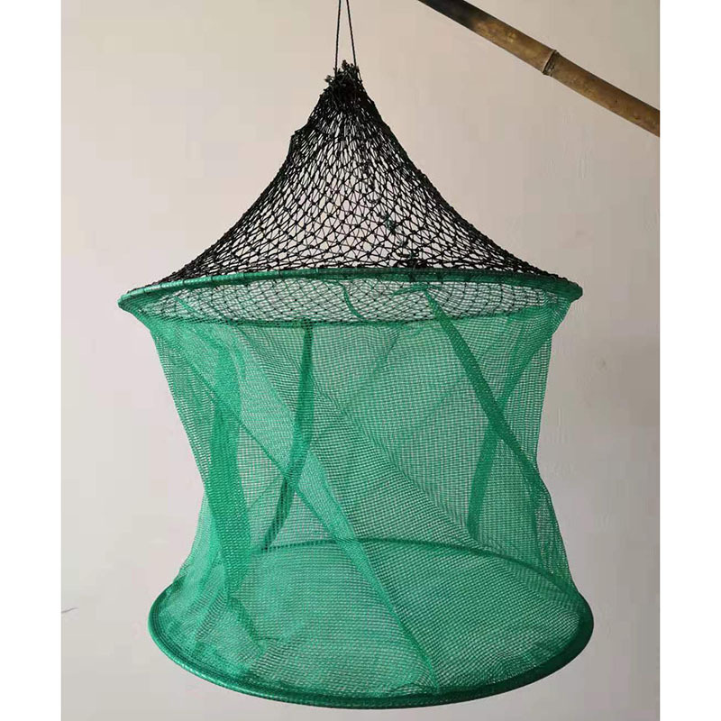 户外鱼护 钓鱼笼 养鱼折叠笼 螃蟹养笼 加厚 有结网