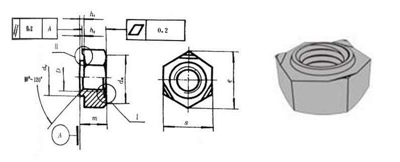 超值热卖gb13681六角焊接螺母a3本色 台湾机通止规电焊点焊定位圈
