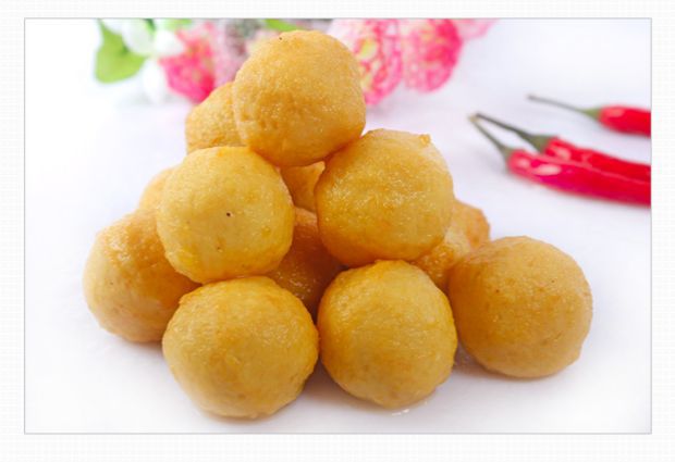 安井炸鱼蛋咖喱黄金鱼旦关东煮弹牙鱼丸200粒/包速冻火锅食材商用