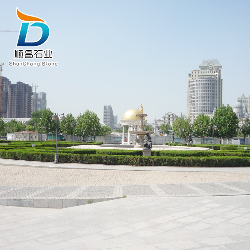 花岗岩石火烧板五莲花广场地铺砖30厚成品工程板山东火烧面厂矿