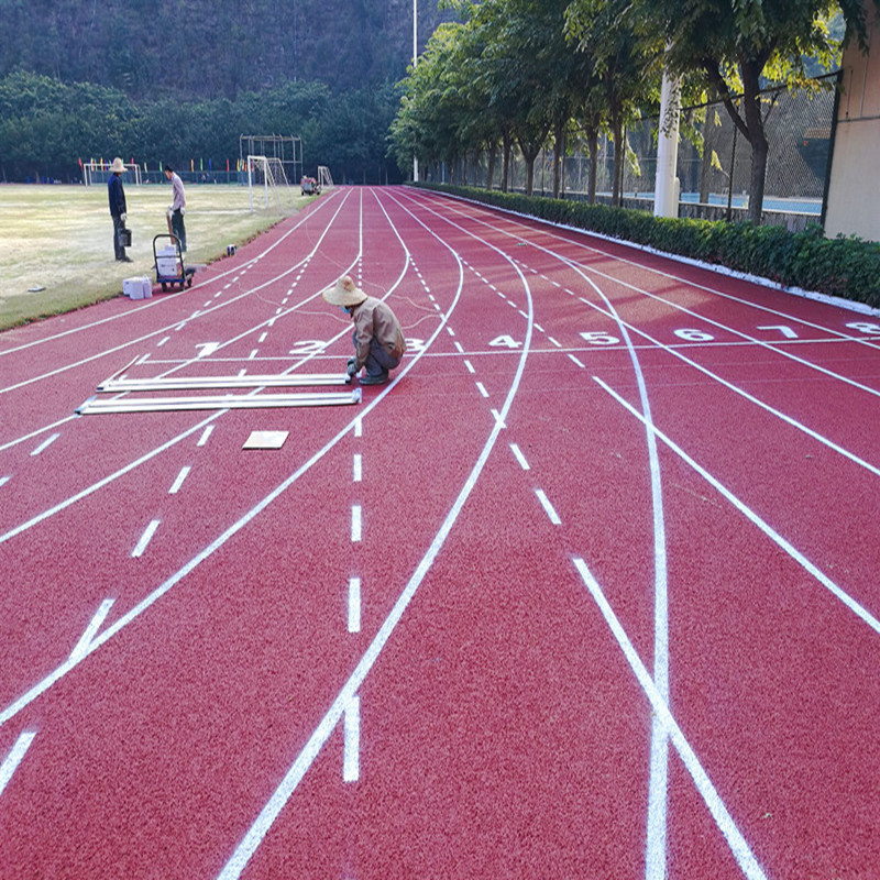 江门帕斯高厂家直销400米标准混合型自结纹塑胶跑道面层材料