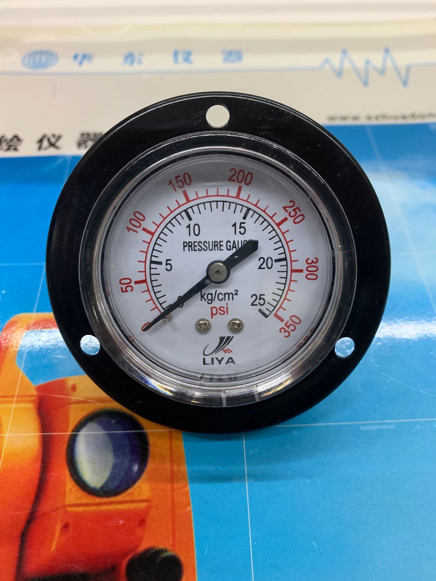 liya牌压力表/气压表y40zt轴向带边螺纹1/8表盘40mm 1 2 5 7 10kg