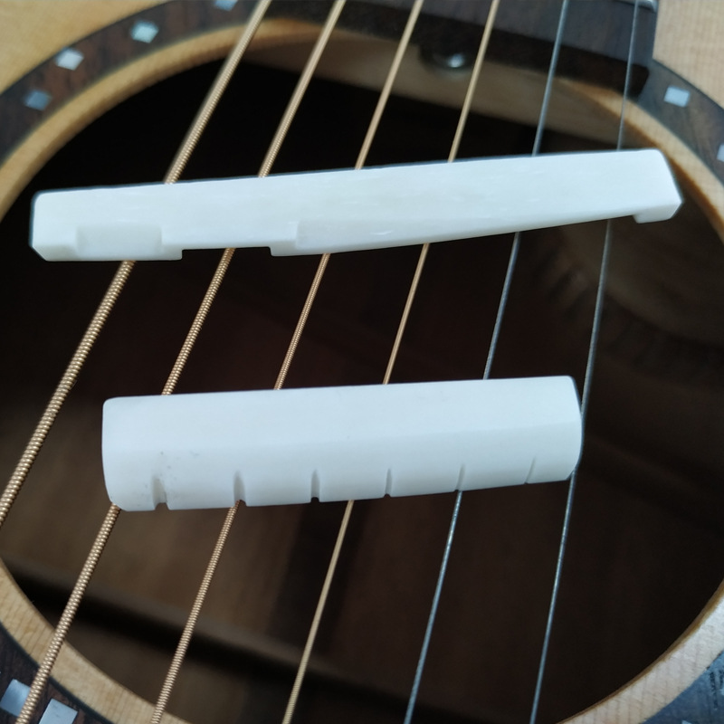 吉他弦枕民谣吉他上下牛骨琴枕琴桥牛骨弦枕木吉他通用乐器配件