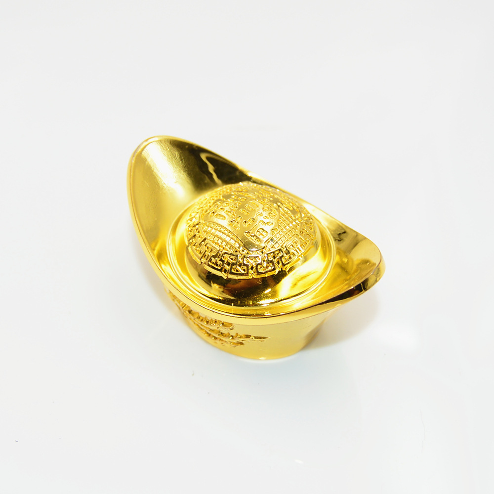 镀真金银品相好金元宝不易褪色龙凤元宝摆件居家工艺品仿真道具