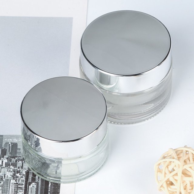 透明面霜玻璃分装瓶空瓶子膏霜瓶眼霜玻璃瓶旅行遮光避光护肤套装