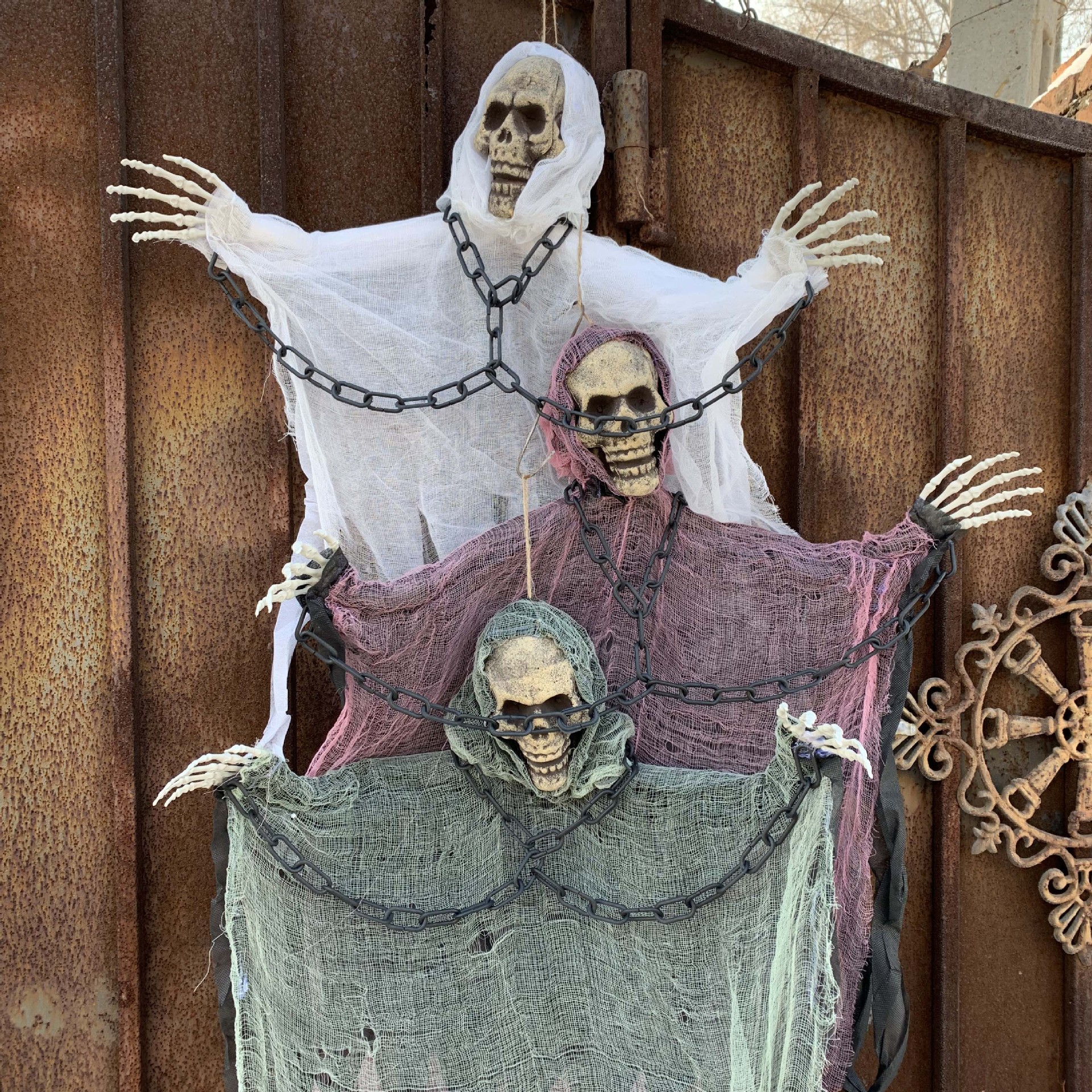 万圣节吊鬼人骷髅鬼屋酒吧装饰男女挂件尸体贞子丧尸道具大吊鬼人