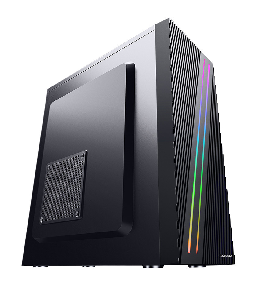 sahara/撒哈拉 神光1号 全彩rgb灯条 侧透台式机电脑游戏主机箱