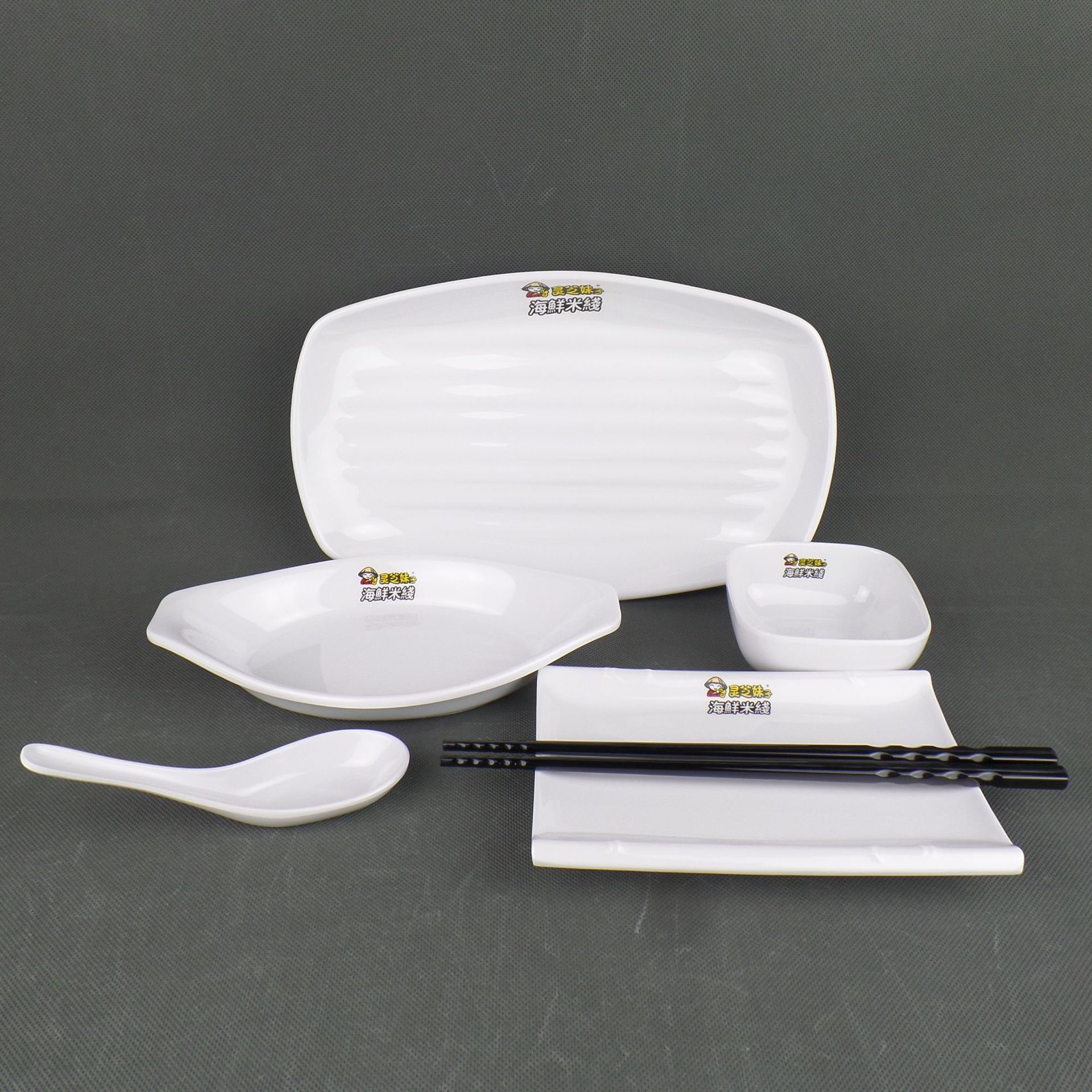 厂家定制a5密胺餐具美耐皿盘密胺餐具套装批发