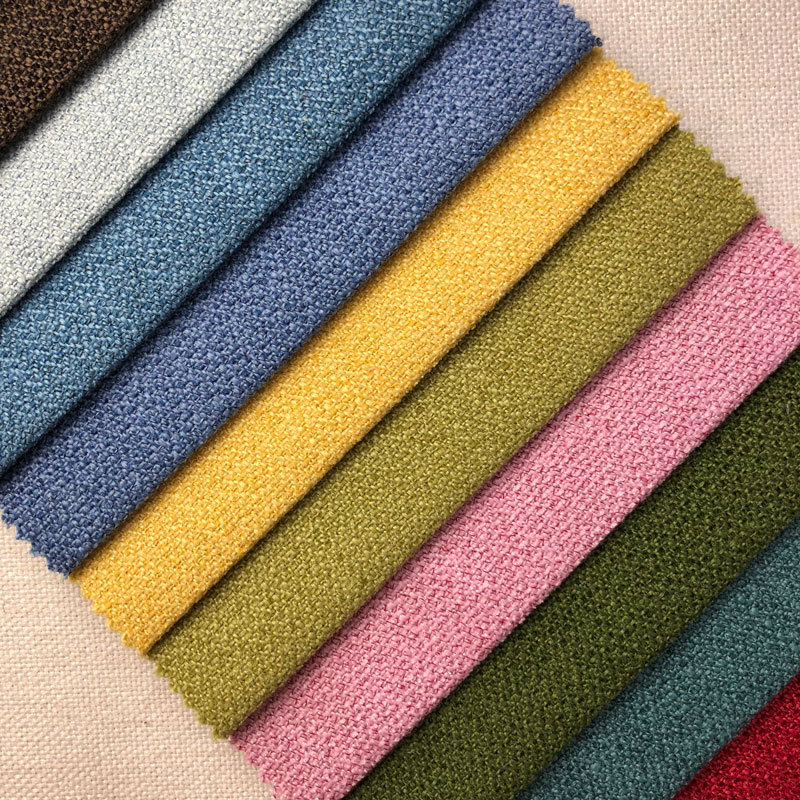 厂家直销涤纶雪尼尔麻布粘胶仿麻布加厚加密抱枕箱包布雪尼尔面料