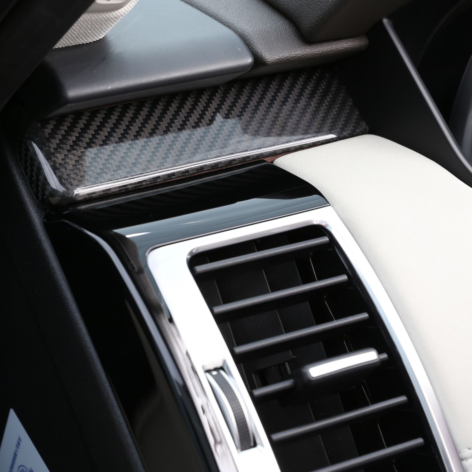 适用于17-20款路虎发现5 中控装饰面板 真碳纤维内饰改装