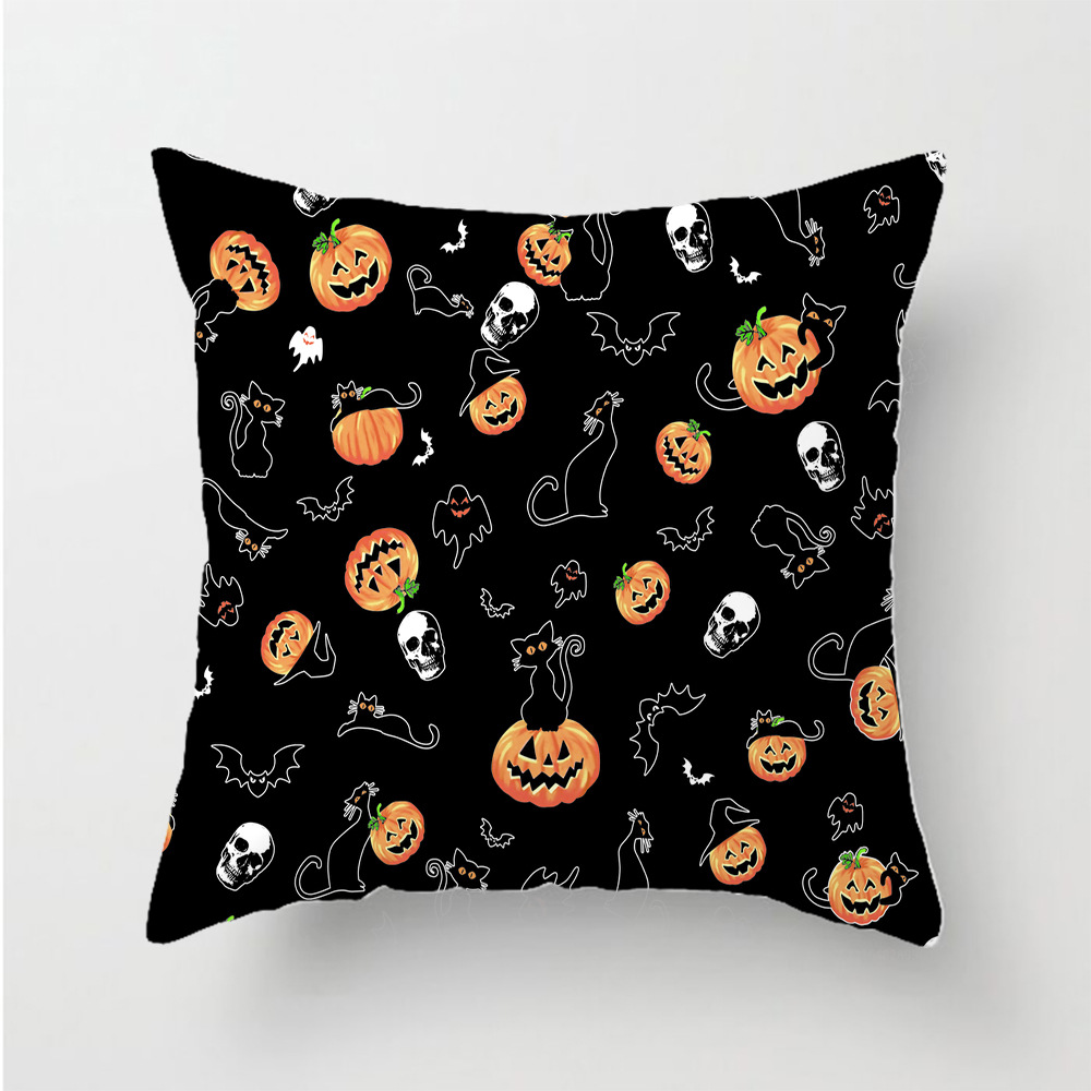 Pumpkin Witch Personality Halloween Funny Car And Office Cushion Case Without Core Cushion Cushion Waist Pillow