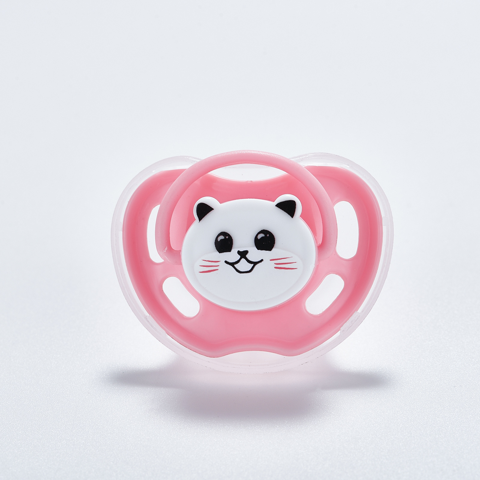 厂家批发婴儿安抚奶嘴硅胶带盖蝶形圆扁安睡奶嘴咬咬乐印花图案