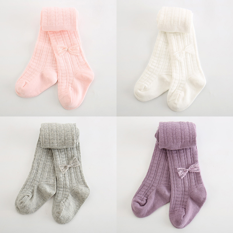 Baby Socks Spring and Autumn Girl Lace Combed Cotton Pantyhose Baby Stockings Factory Direct Sales 0-5 Years Old Socks