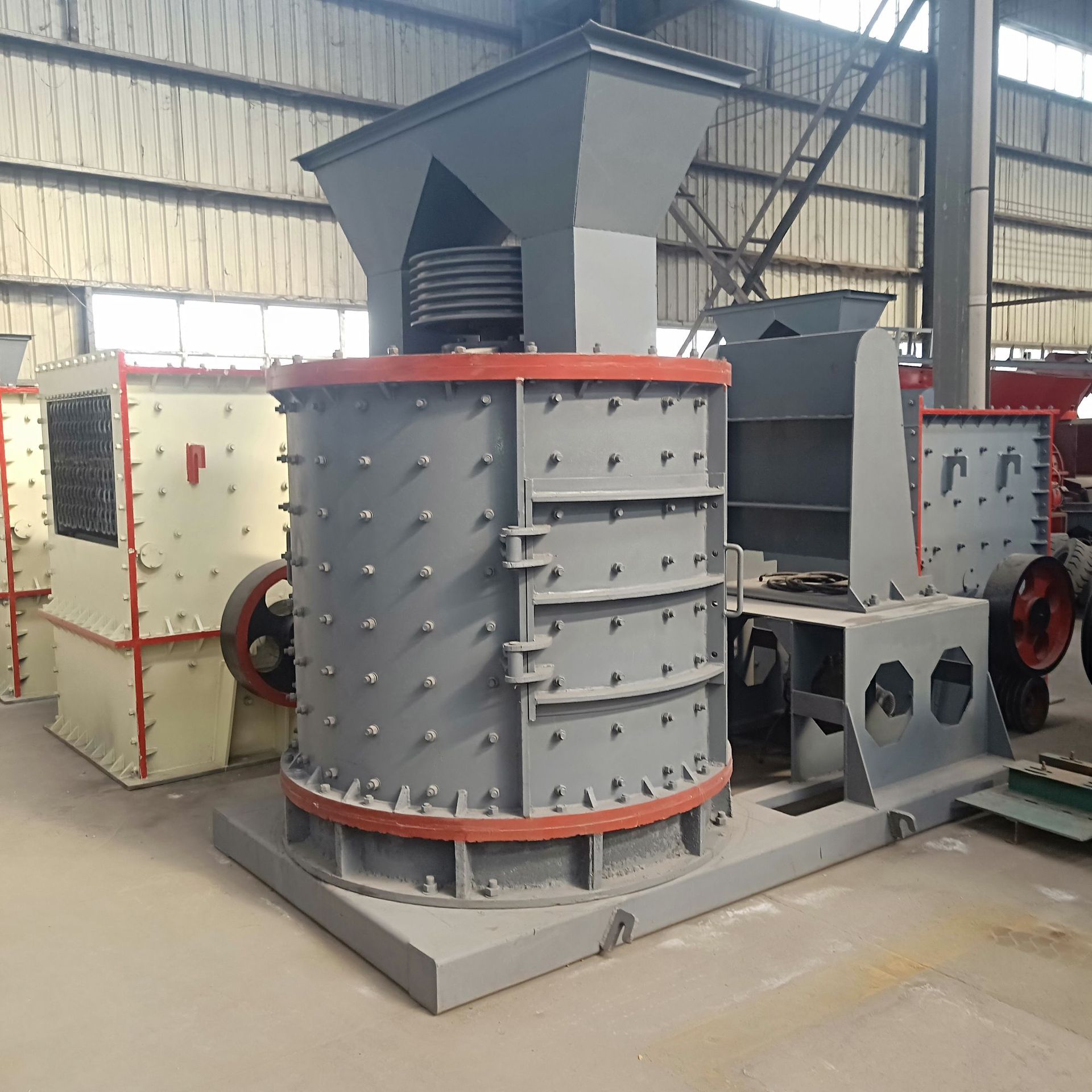 矿石复合破碎机 立式石料复合式破碎机 矿渣碎石机全套设备生产线