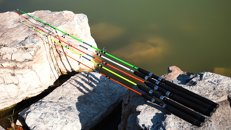 实心插节竿玻璃钢路亚竿 超硬插接竿 六子渔具批发钓鱼竿跨境专供