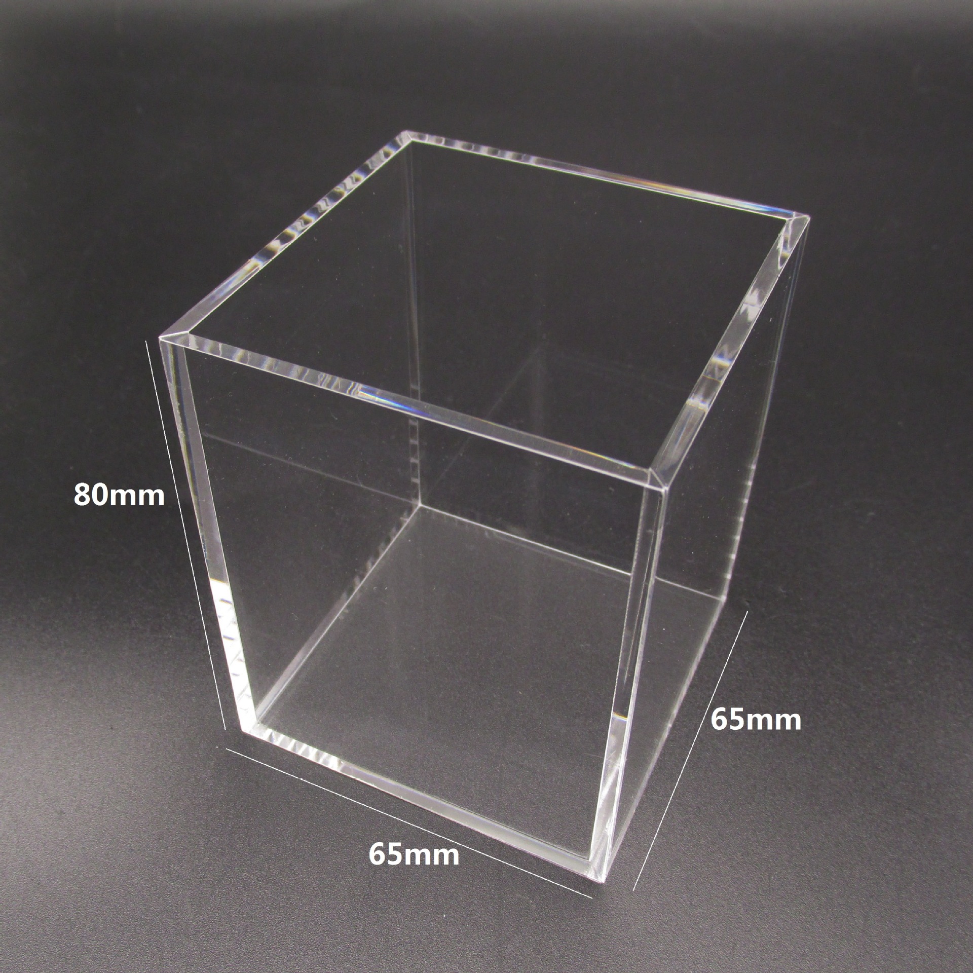 厂家定制加工高透明五面亚克力盒 无痕迹粘接有机玻璃文具收纳盒