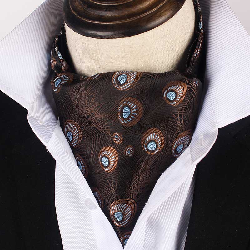 欧美时尚复古领巾男士复古小腰果花佩斯利花纹提花正装西装领口巾