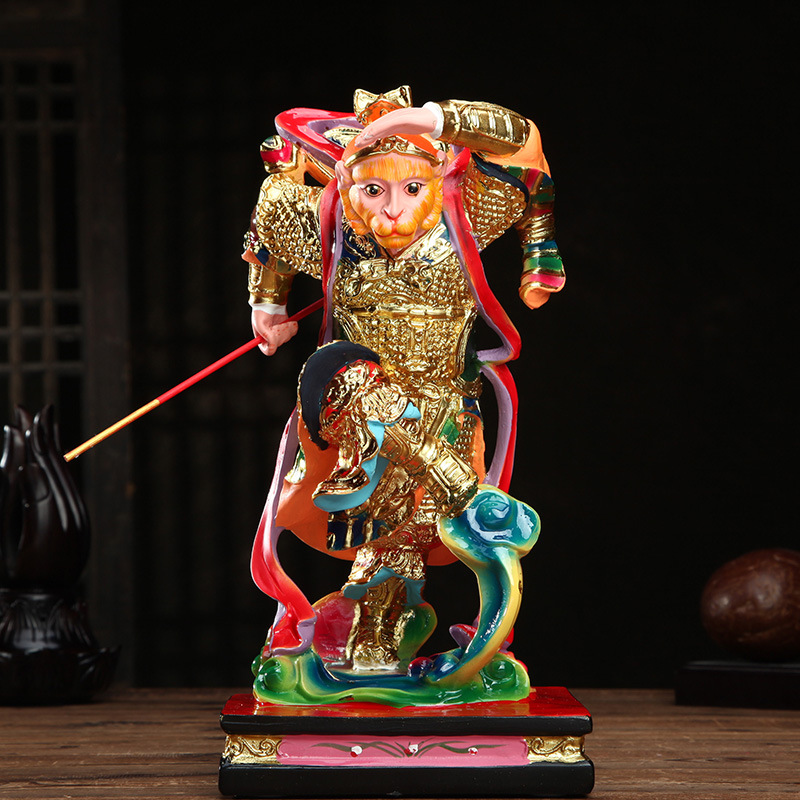 斗战胜佛佛像齐天大圣孙悟空神像寺庙客厅佛堂居家供奉小摆件12寸