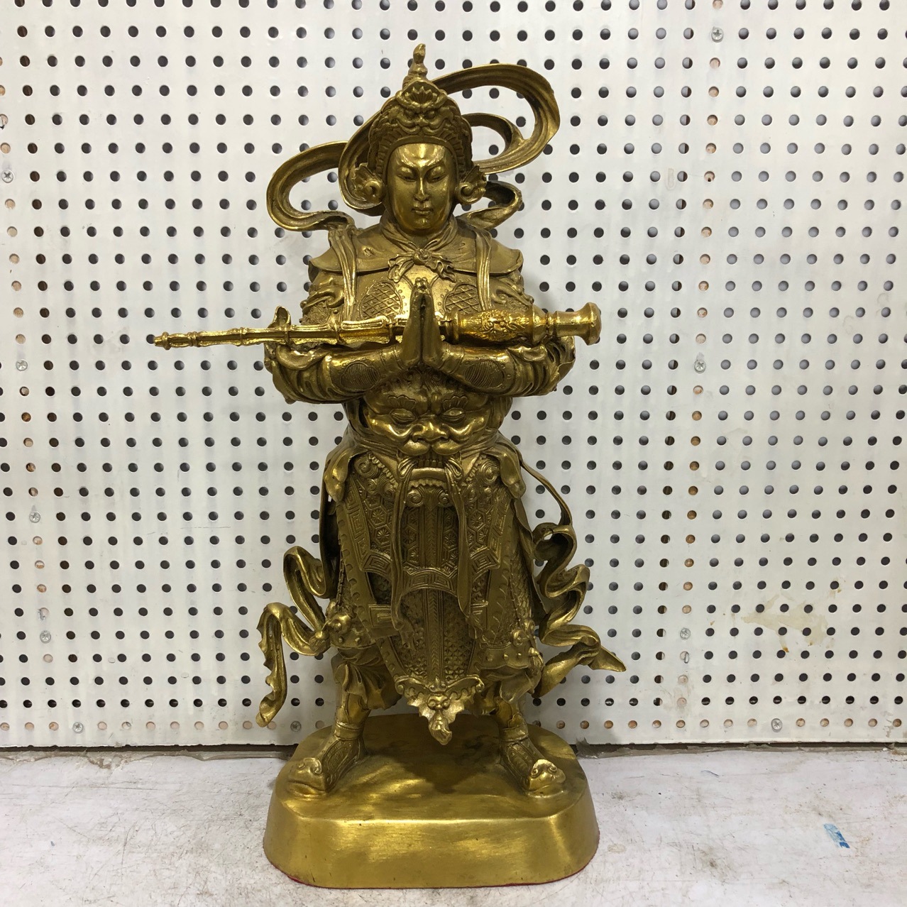 步步莲花纯铜韦陀菩萨横杵韦陀寺院供奉佛像包邮